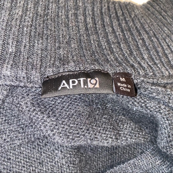 Apt. 9 Men’s Full Zip Gray Sweater - Picture 4 of 4